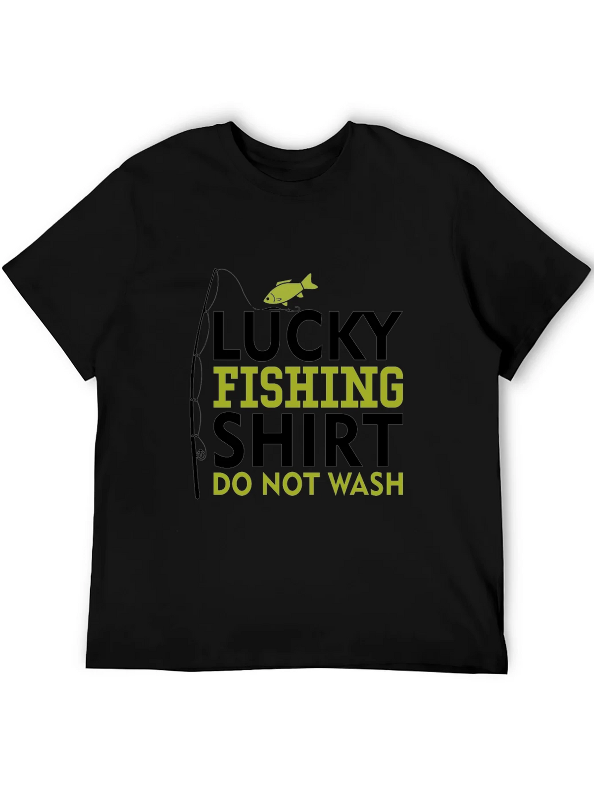 Lucky Fishing Shirt - Mens Black Graphic Tee product image 5