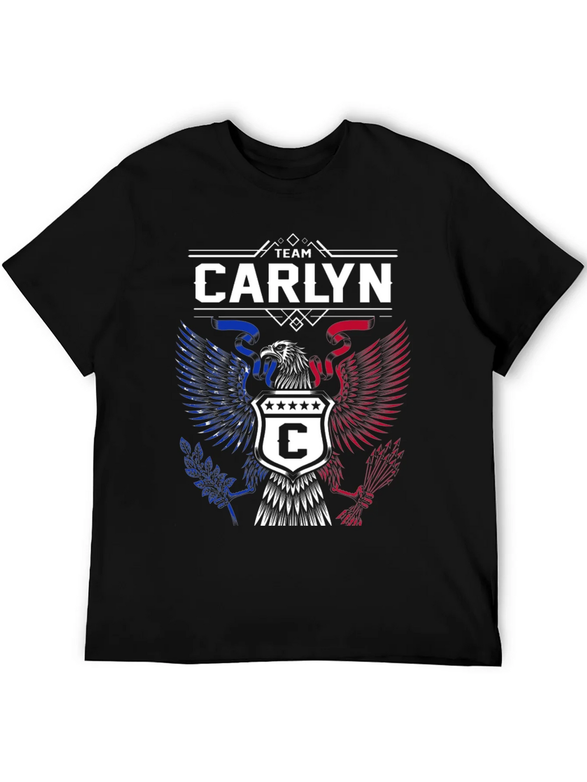 Team Carlyn Patriotic Eagle Black T-Shirt product image 5