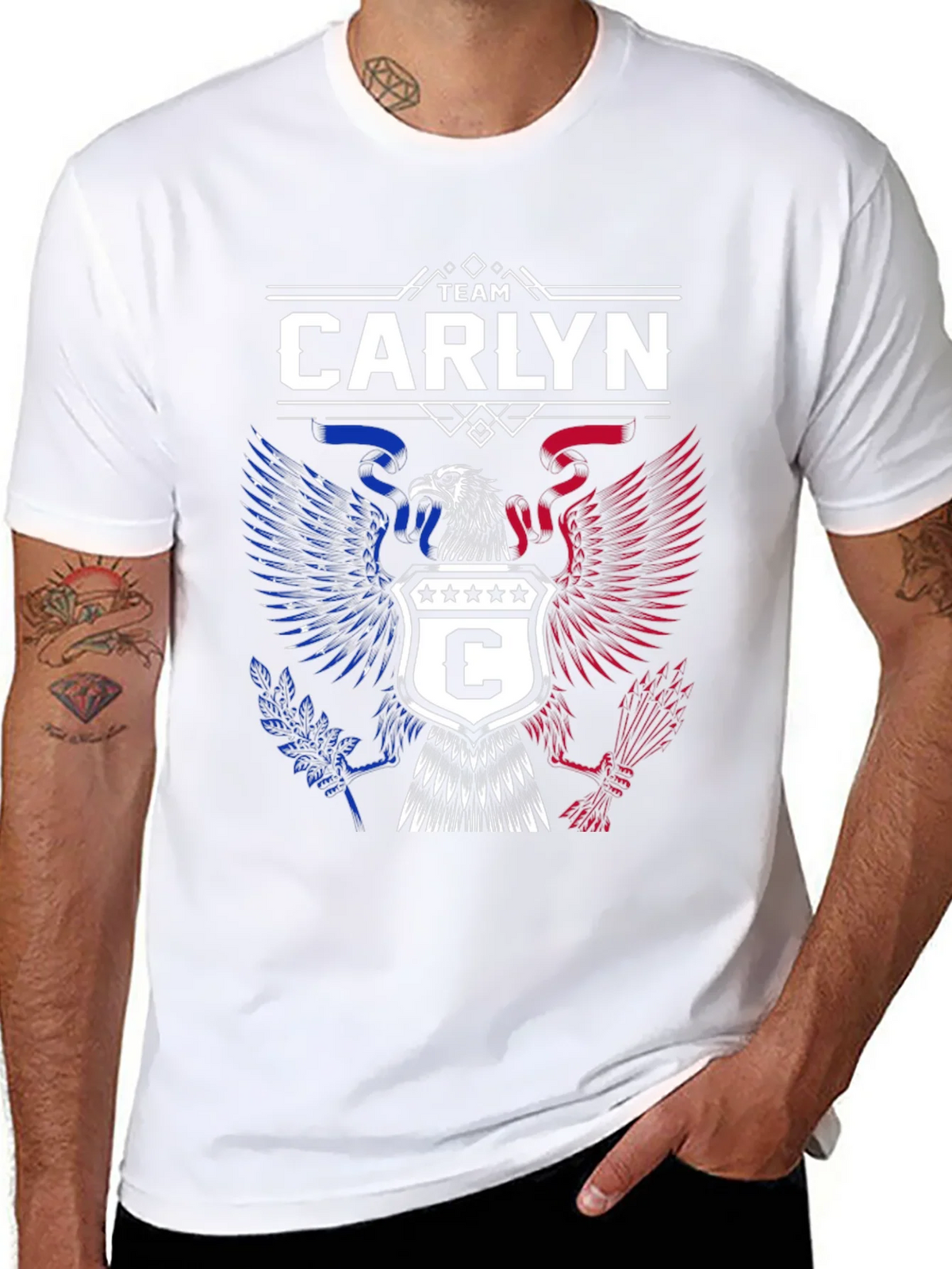 Team Carlyn Patriotic Eagle Black T-Shirt product image 7