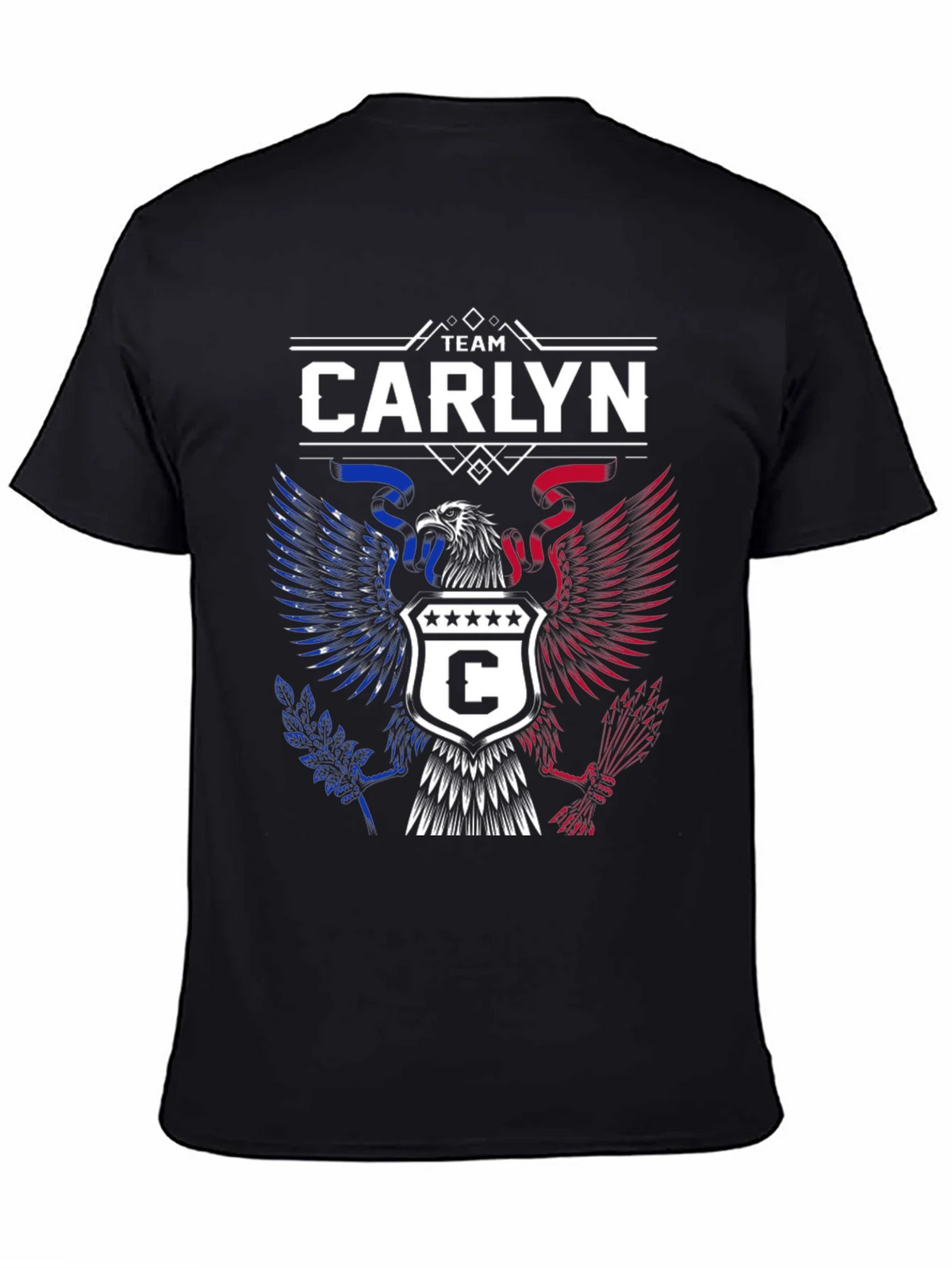 Team Carlyn Patriotic Eagle Black T-Shirt product image 4