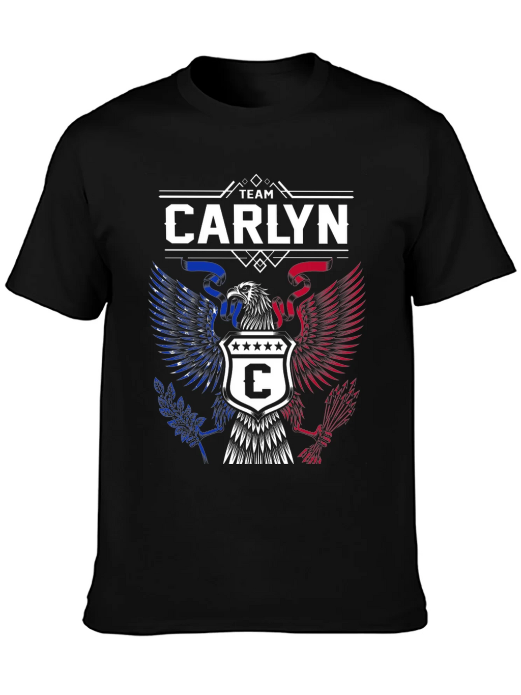 Team Carlyn Patriotic Eagle Black T-Shirt product image 3