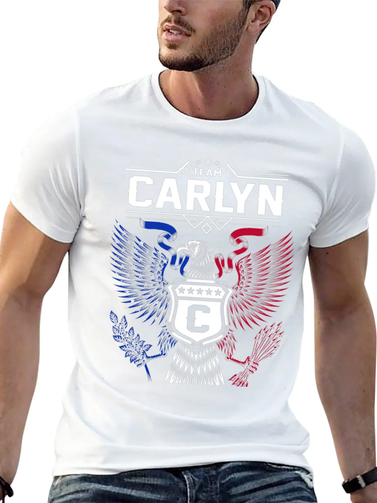 Team Carlyn Patriotic Eagle Black T-Shirt product image 12