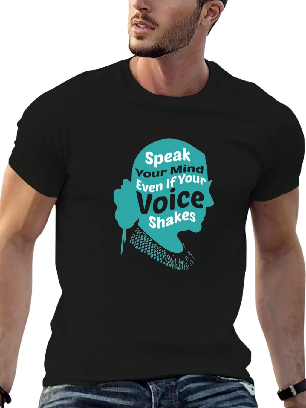 Speak Your Mind T-Shirt - RBG Silhouette product image 5