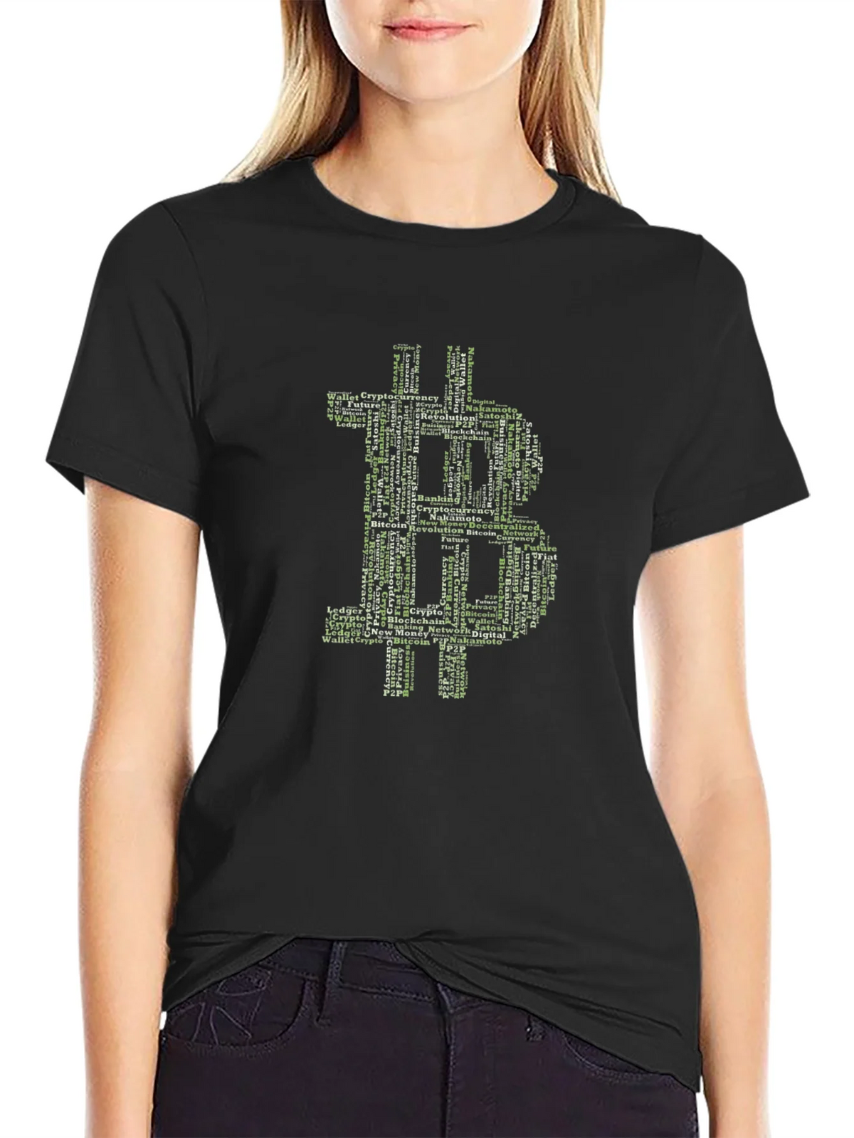 Bitcoin Word Art Graphic T-Shirt product image 2