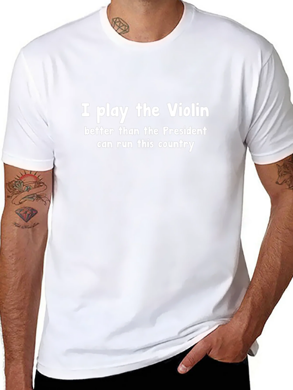 Funny Violin Player T-Shirt - Political Humor Tee product image 7
