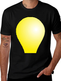 Modern Graphic Tee - Yellow Light Bulb Design product image 1
