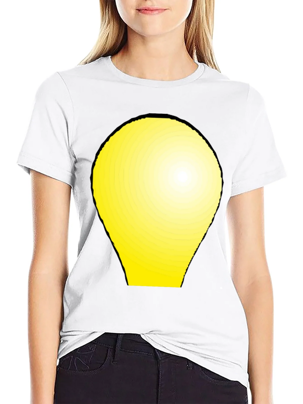 Modern Graphic Tee - Yellow Light Bulb Design product image 8