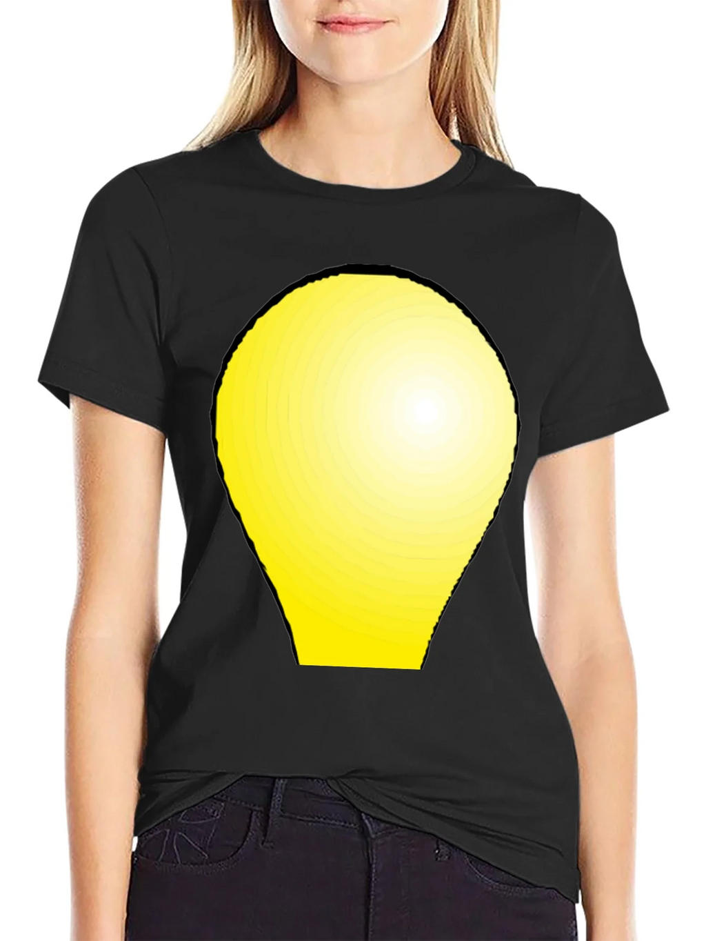 Modern Graphic Tee - Yellow Light Bulb Design product image 2