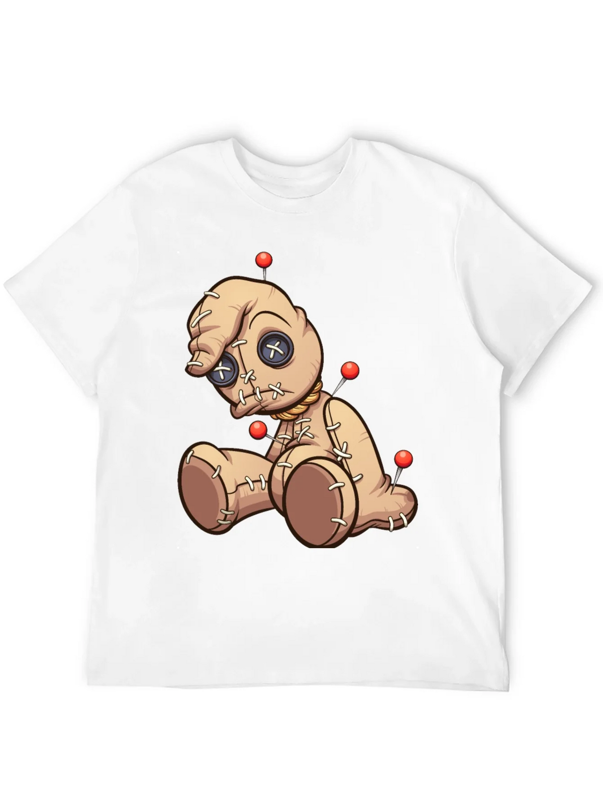 Voodoo Doll Graphic Print T-Shirt - Black product image 9