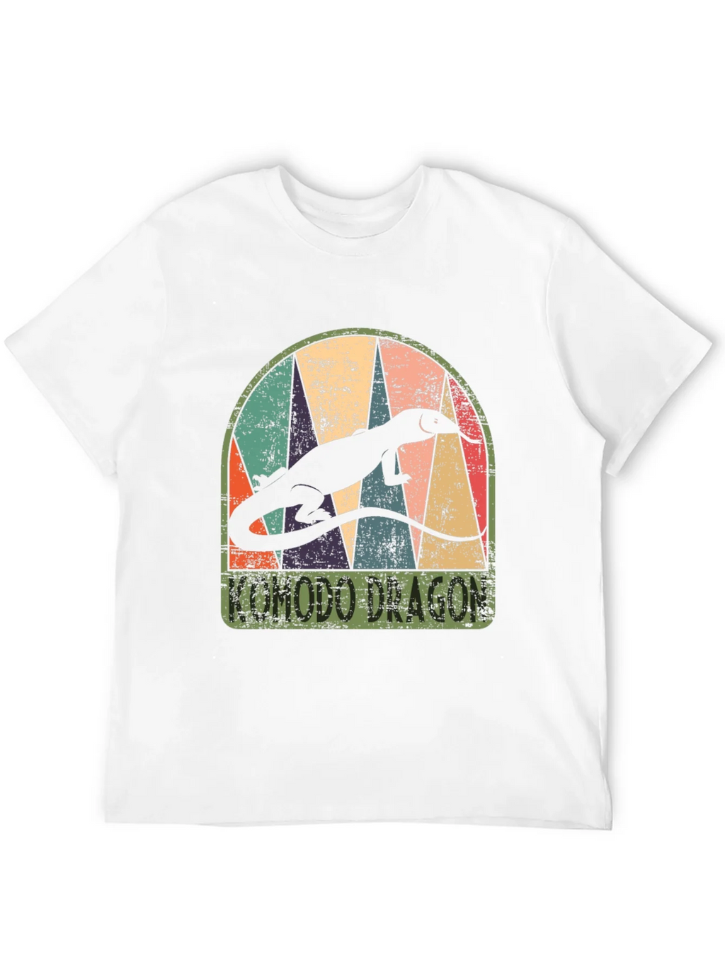 Komodo Dragon Retro Graphic Tee - Mens Black T-Shirt product image 8