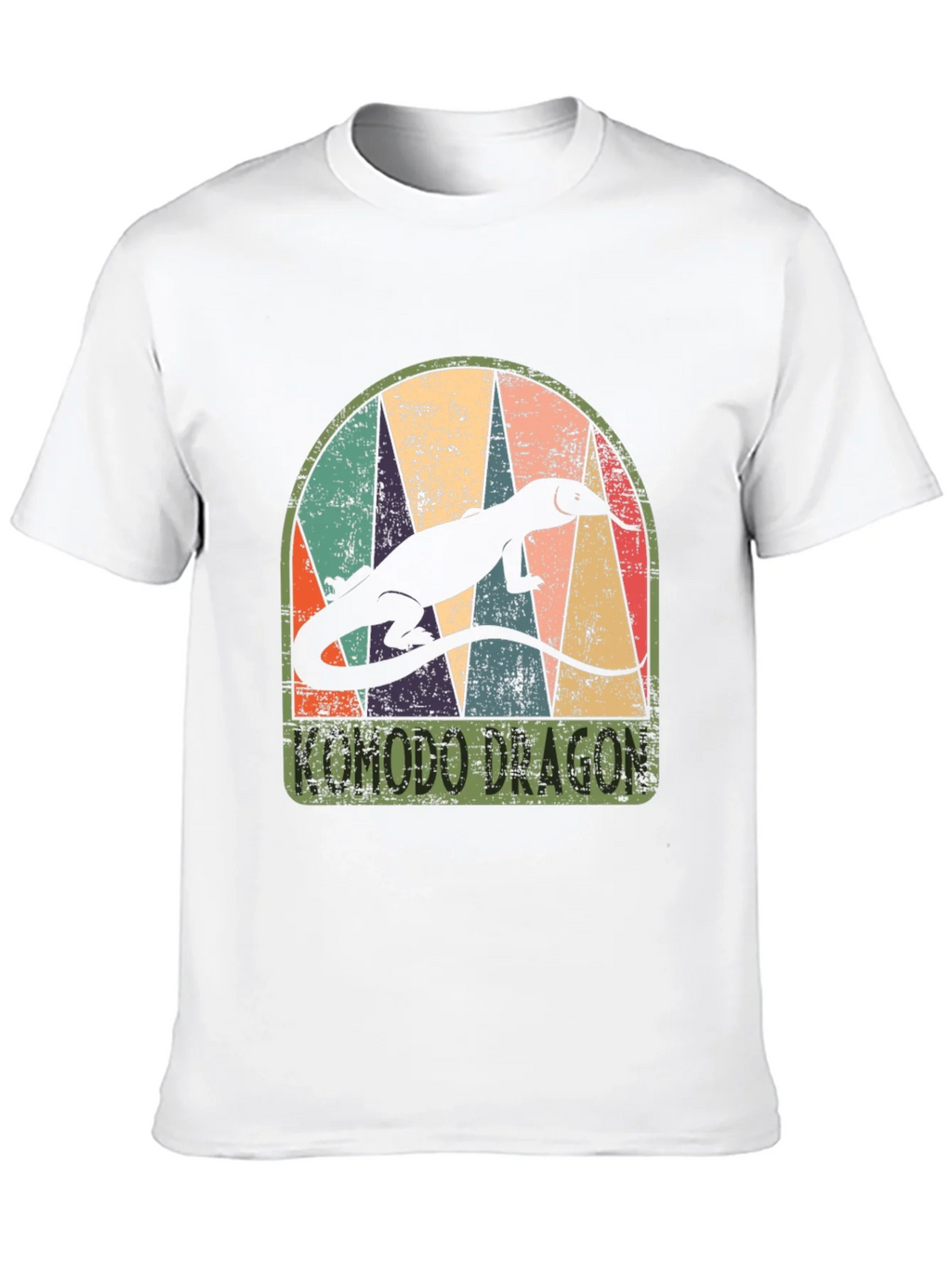 Komodo Dragon Retro Graphic Tee - Mens Black T-Shirt product image 6