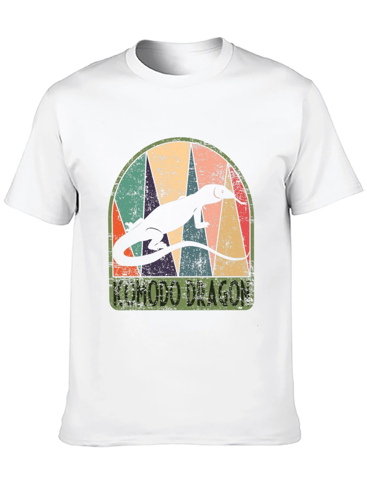 Komodo Dragon Retro Graphic Tee - Mens Black T-Shirt product image 6