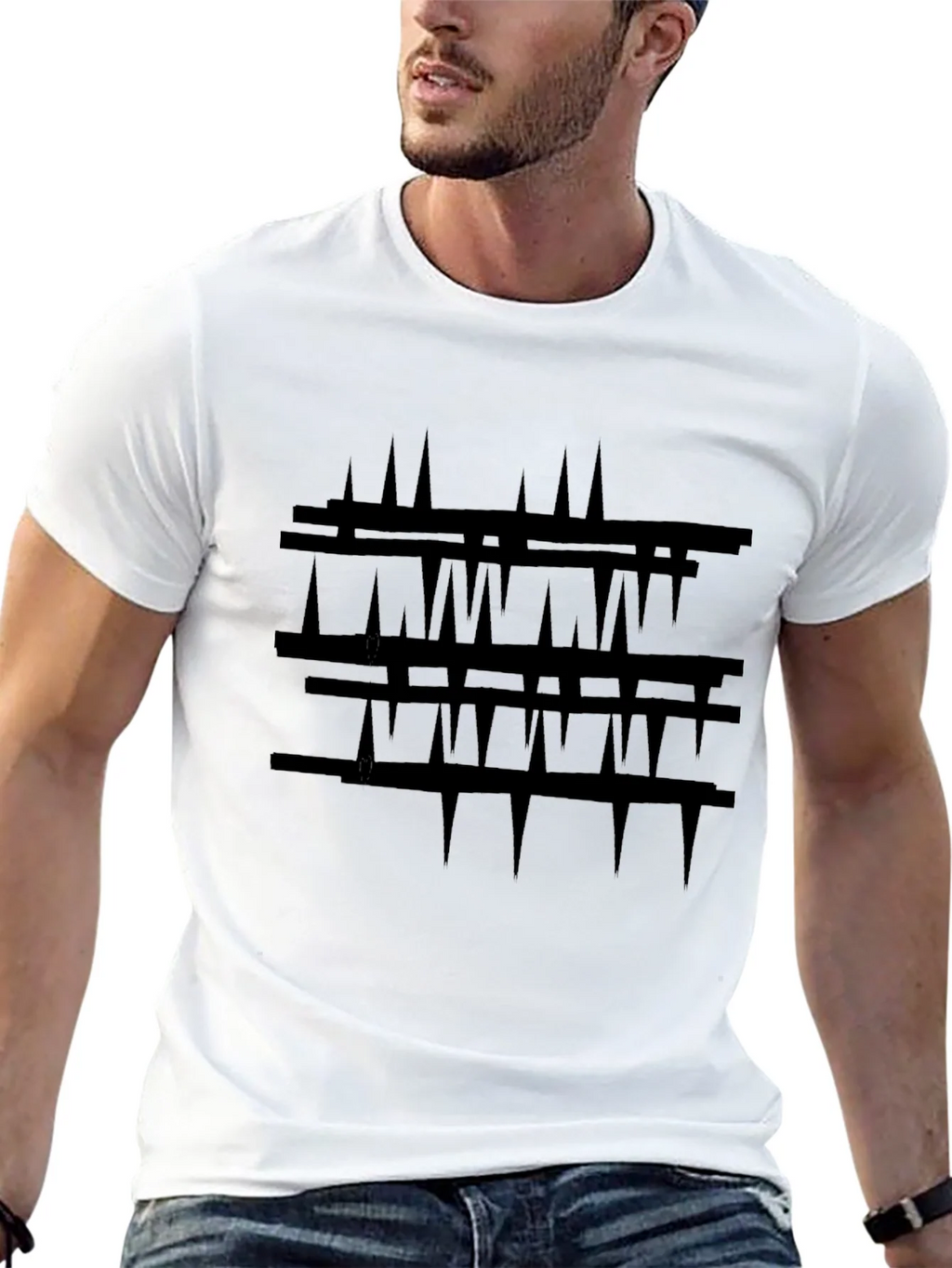 Abstract Black Graphic Tee - Modern Art Shirt product image 12