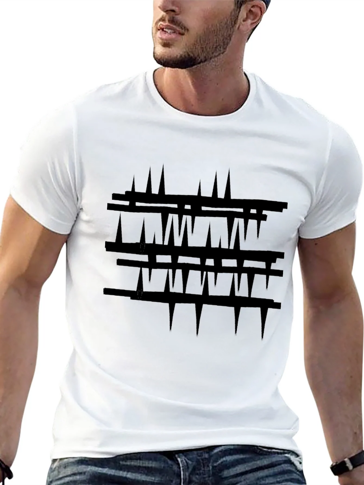 Abstract Black Graphic Tee - Modern Art Shirt product image 12