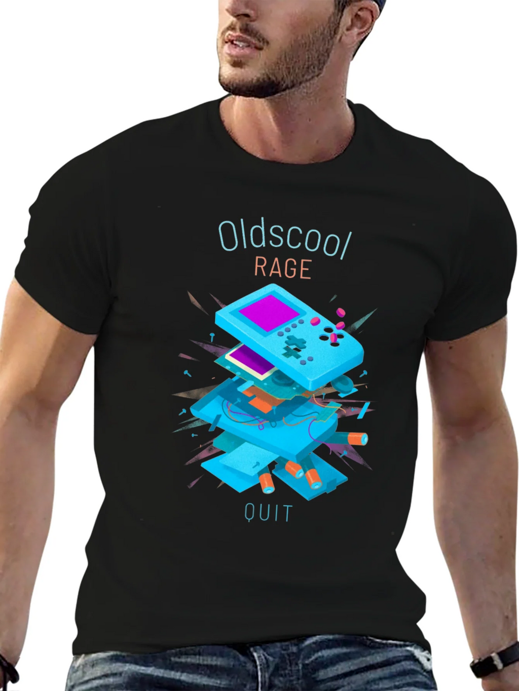 Oldschool Rage Quit T-Shirt - Retro Gamer Style product image 5
