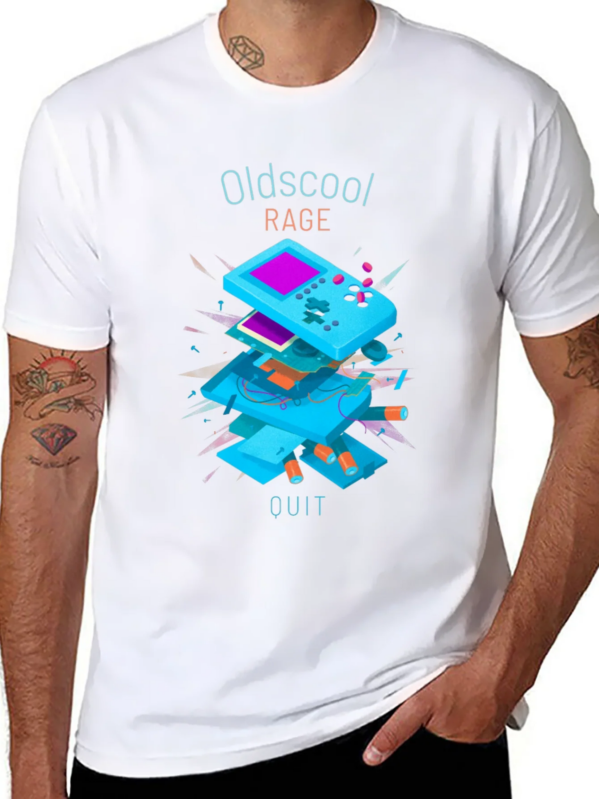 Oldschool Rage Quit T-Shirt - Retro Gamer Style product image 6