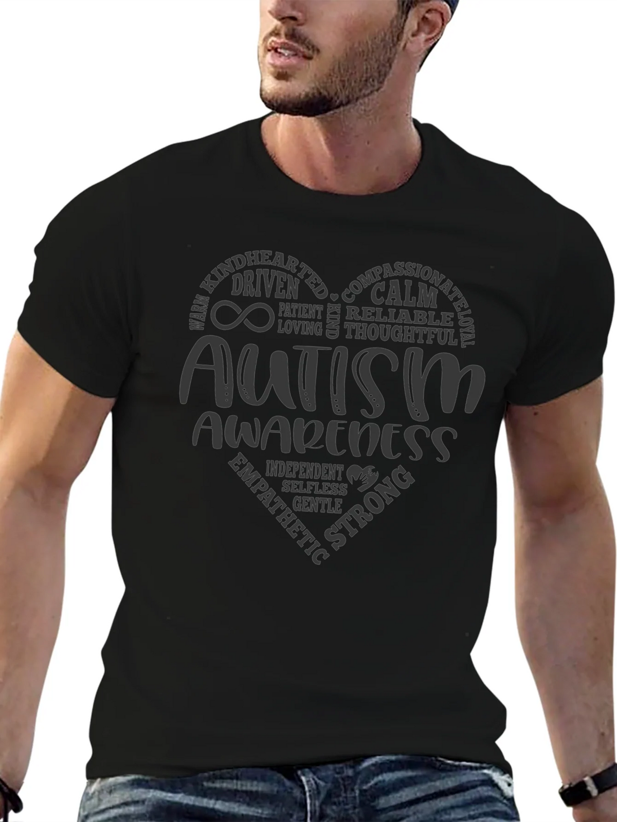 Autism Awareness Heart T-Shirt - Compassionate & Strong product image 6