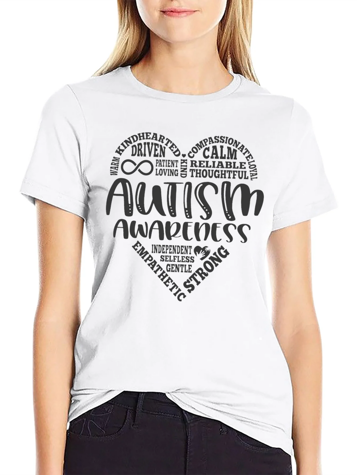Autism Awareness Heart T-Shirt - Compassionate & Strong product image 8