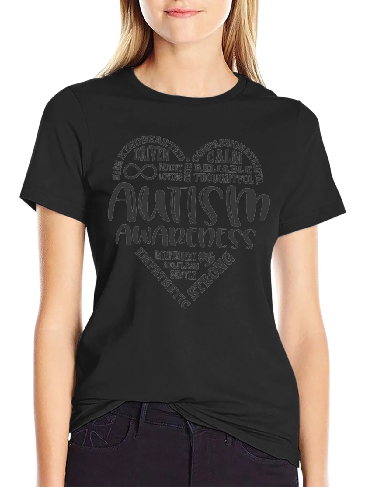 Autism Awareness Heart T-Shirt - Compassionate & Strong product image 2