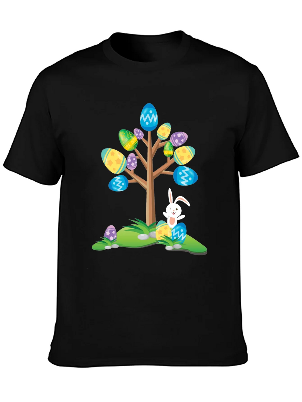 Easter Egg Tree Bunny T-Shirt - Fun Holiday Apparel product image 3