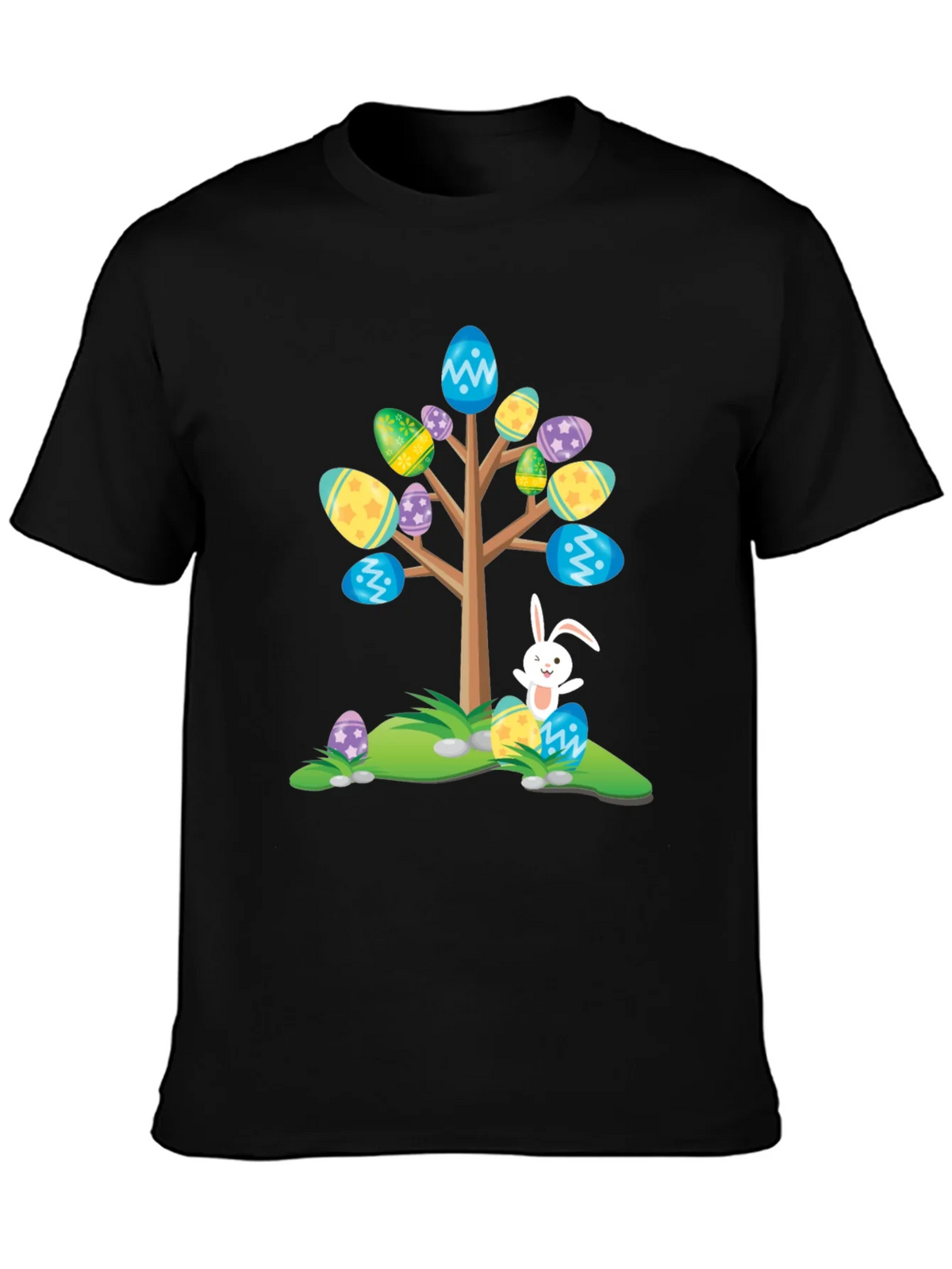 Easter Egg Tree Bunny T-Shirt - Fun Holiday Apparel product image 3
