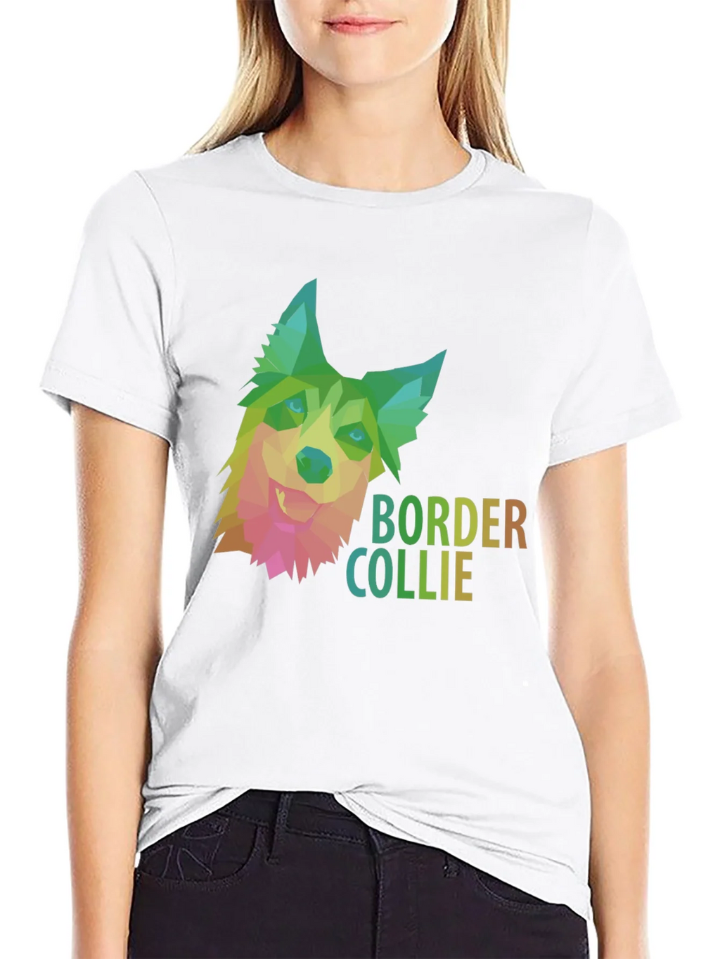 Border Collie Geometric Dog T-Shirt product image 8