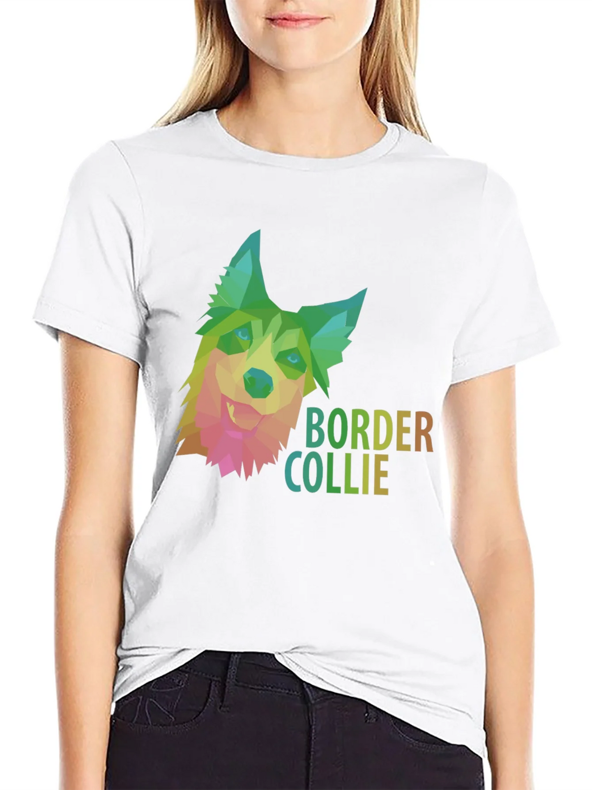 Border Collie Geometric Dog T-Shirt product image 8