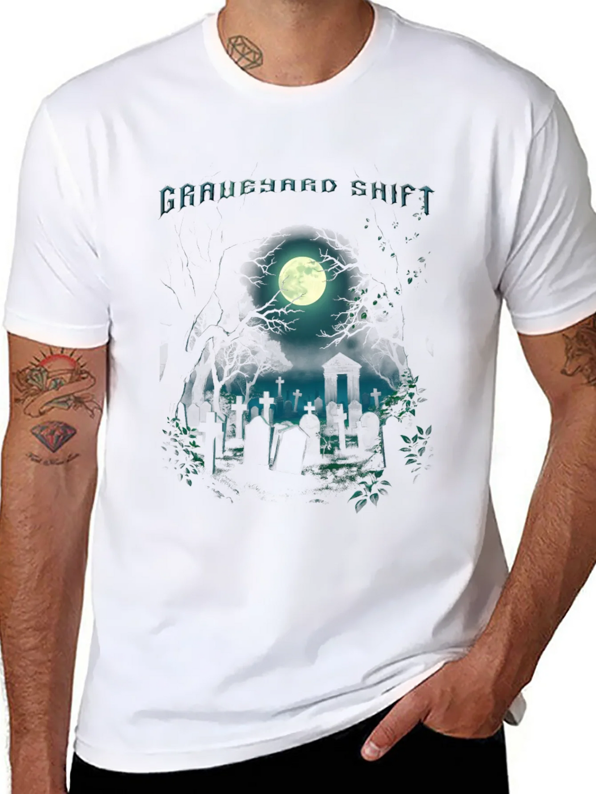 Graveyard Shift Graphic T-Shirt product image 7