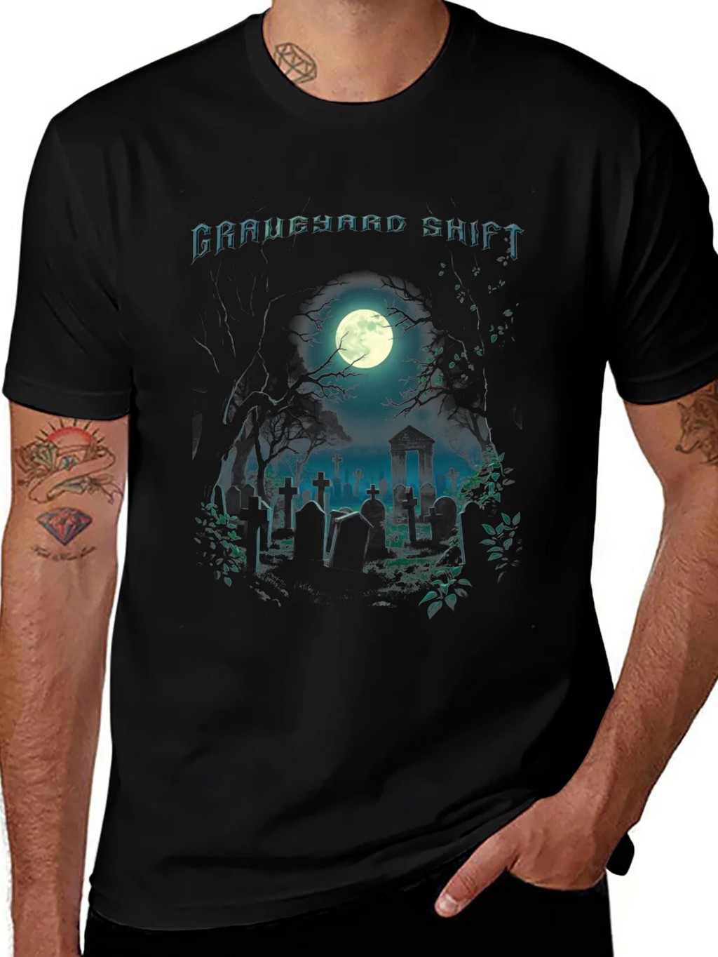 Graveyard Shift Graphic T-Shirt product image 1