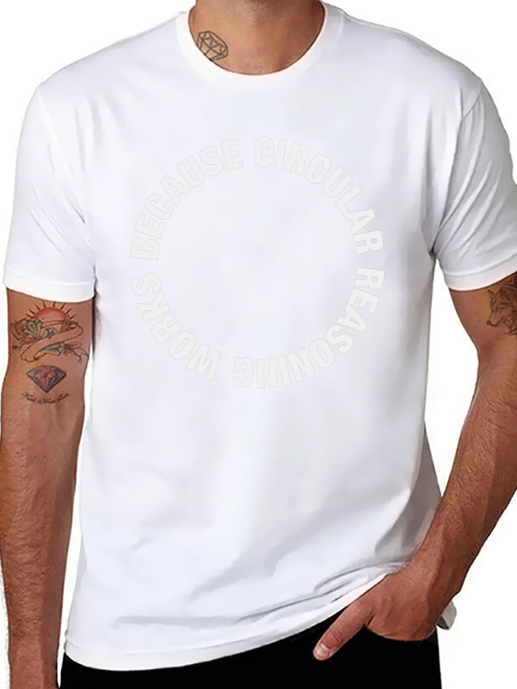Circular Reasoning Graphic Tee - Black product image 6