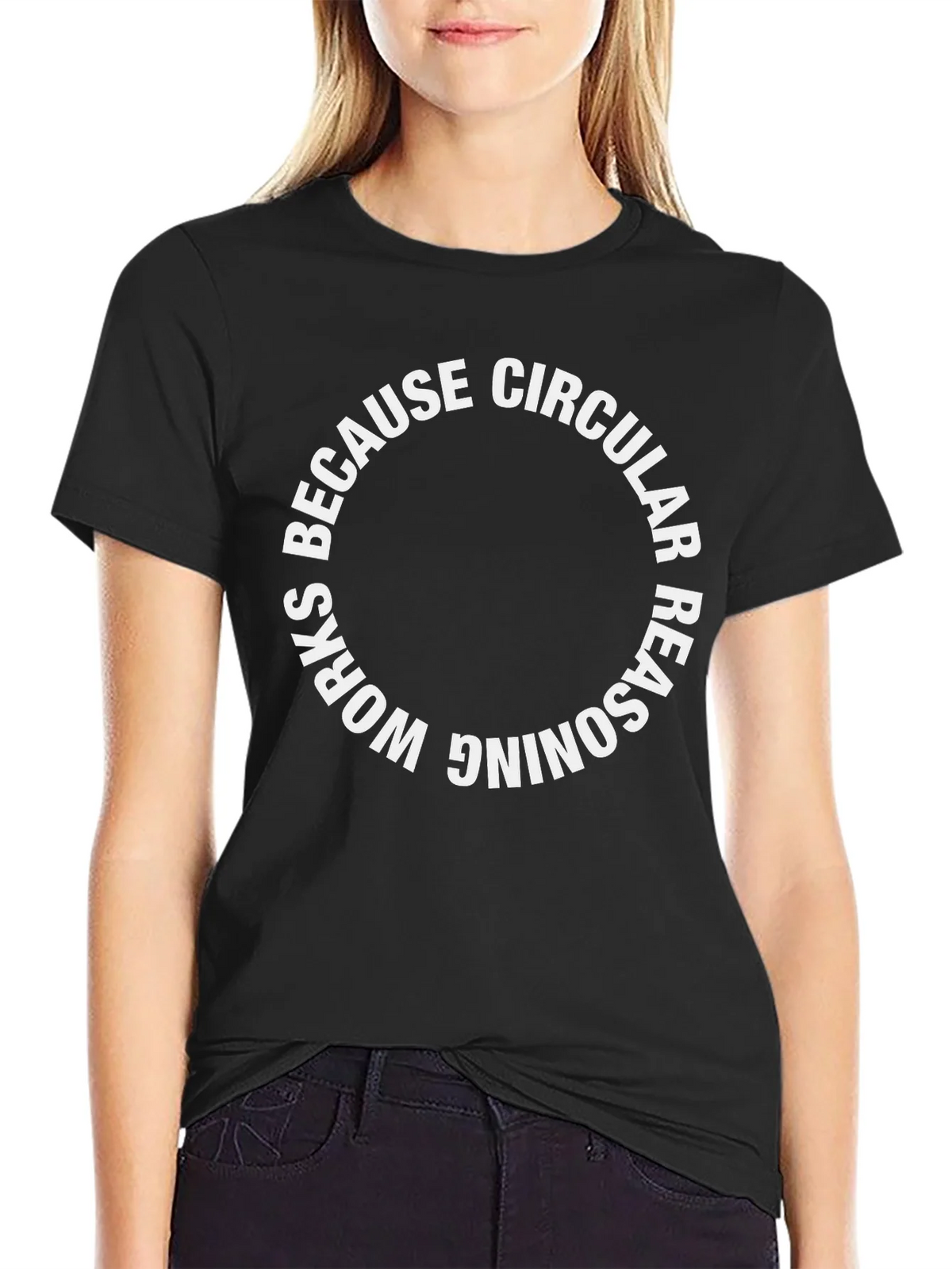 Circular Reasoning Graphic Tee - Black product image 2