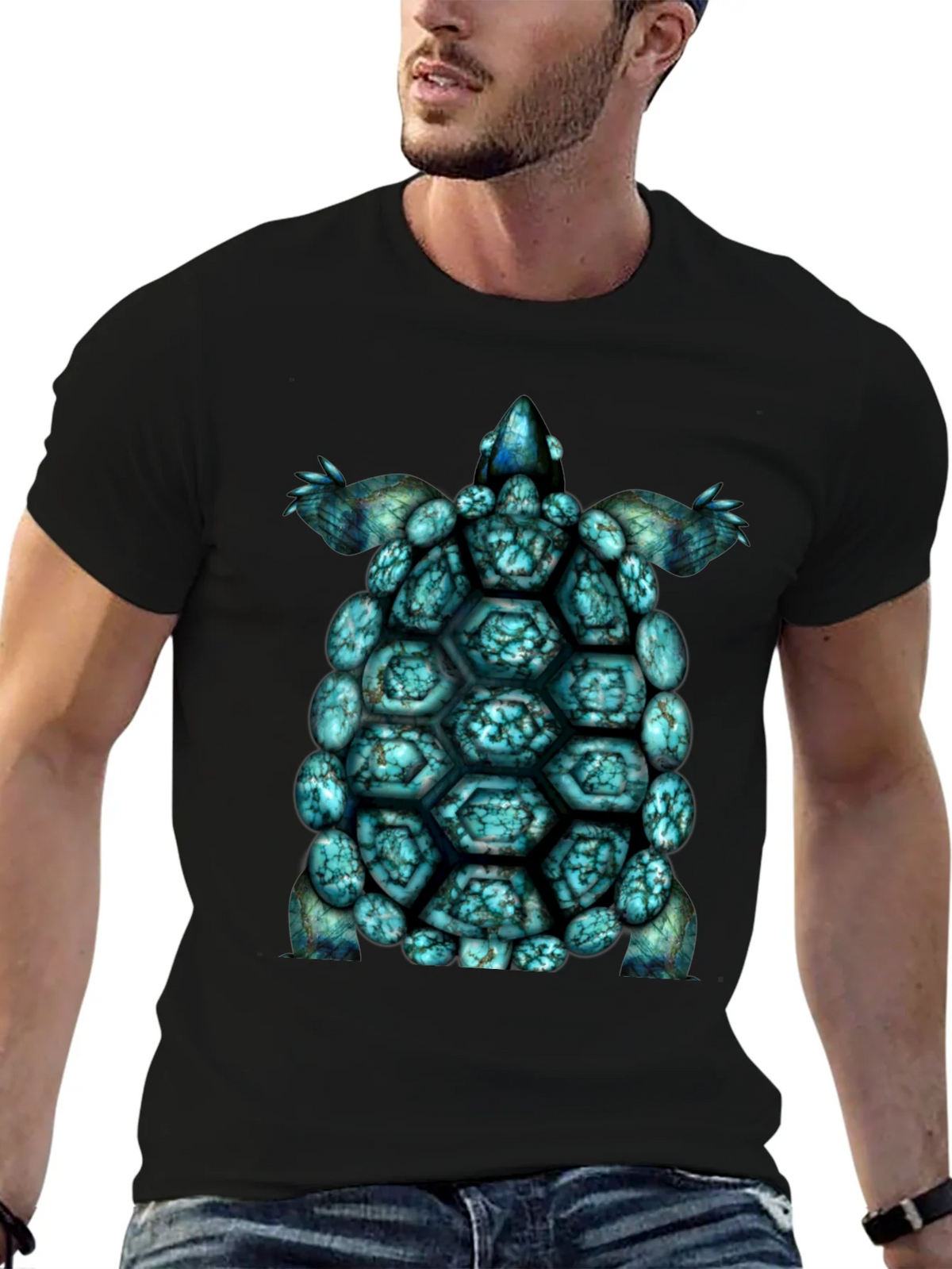 Turtle Shell Graphic Tee - Cool Sea T-Shirt product image 5