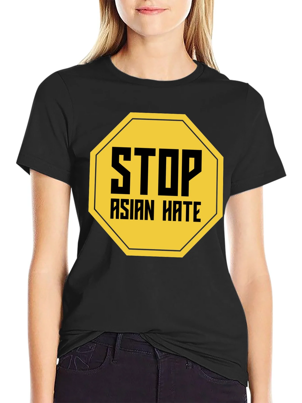 Stop Asian Hate T-Shirt Black product image 2