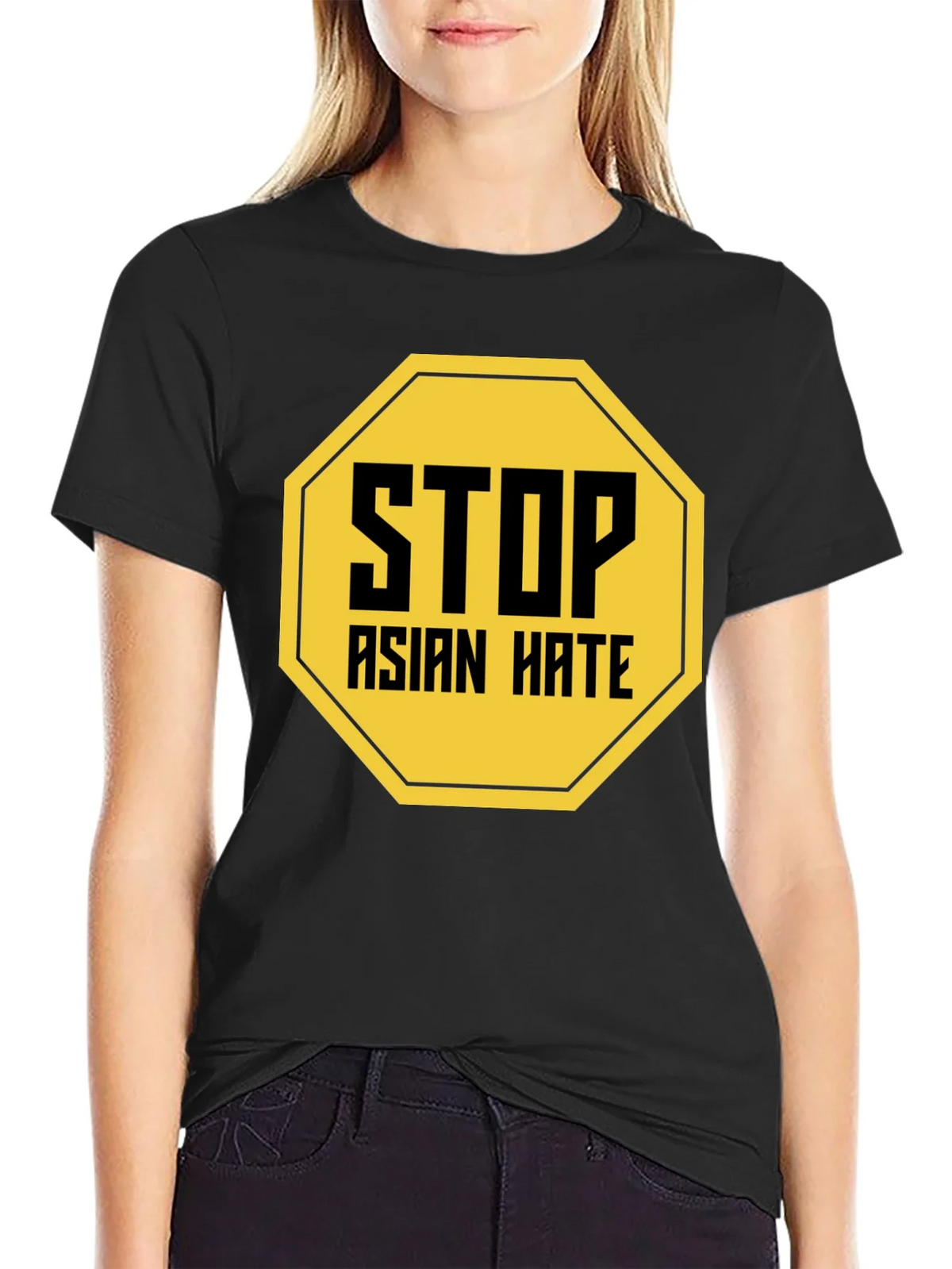 Stop Asian Hate T-Shirt Black product image 2