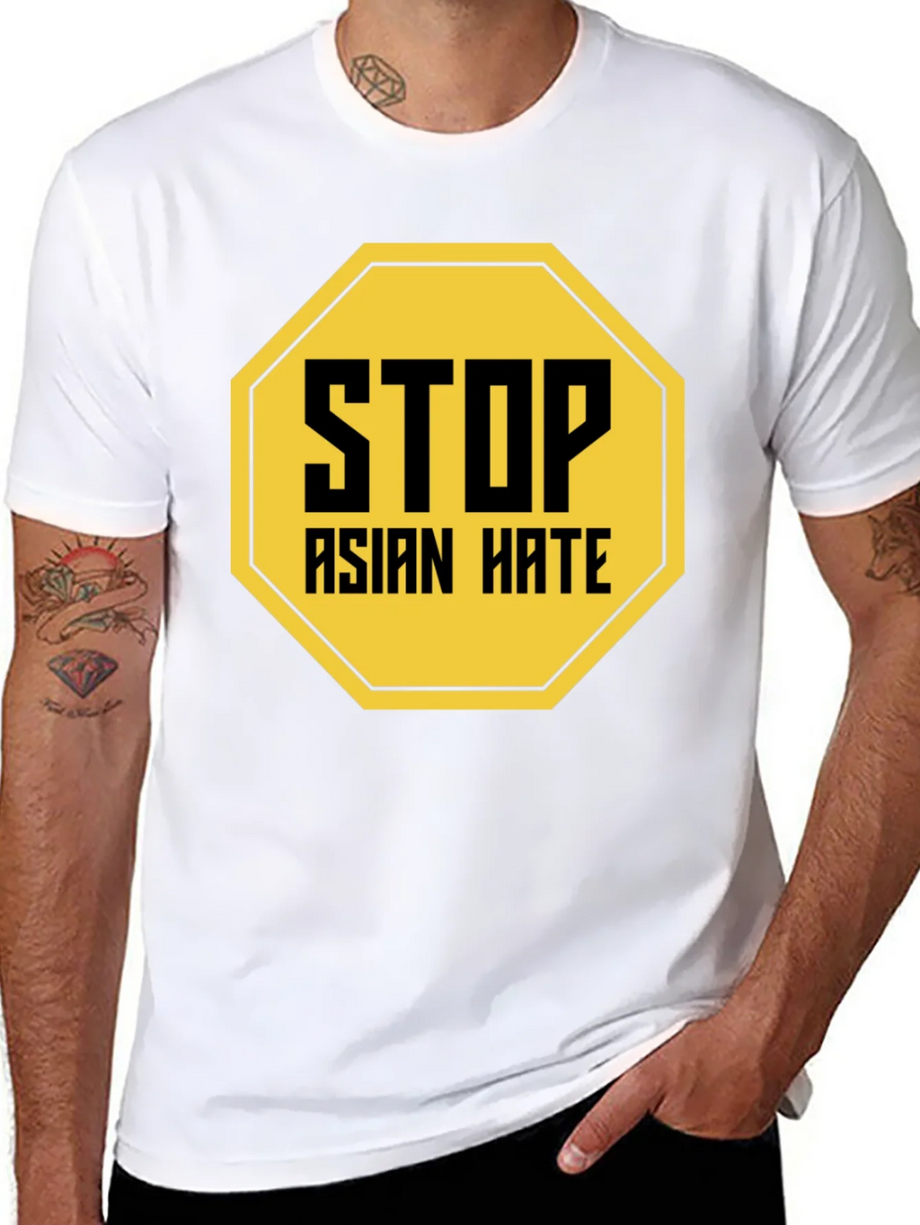 Stop Asian Hate T-Shirt Black product image 7