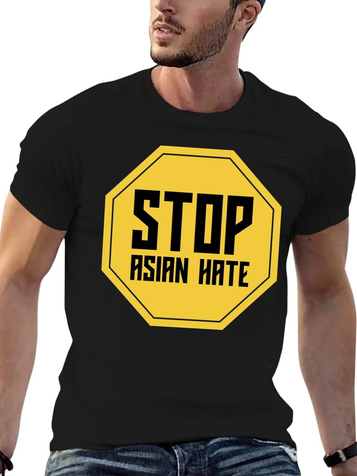 Stop Asian Hate T-Shirt Black product image 6