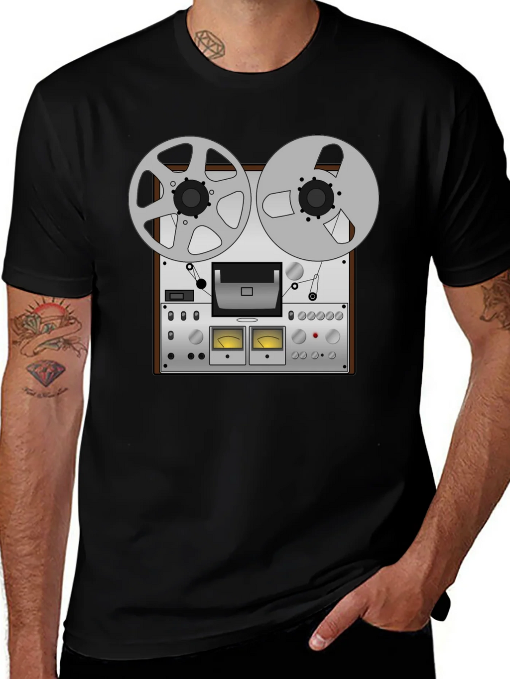 Retro Reel to Tape Recorder Graphic Tee product image 1