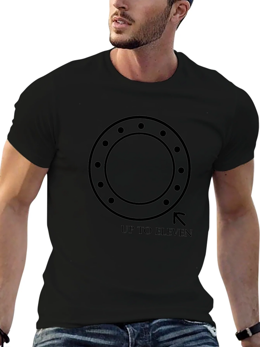 Up To Eleven Black Graphic Tee product image 5