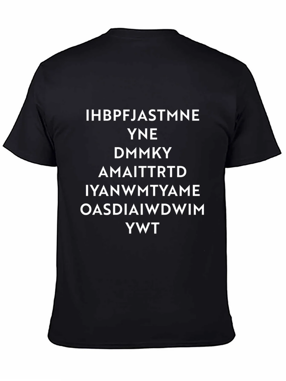 Scrambled Phrase Black T-Shirt - Funny Slogan Tee product image 4