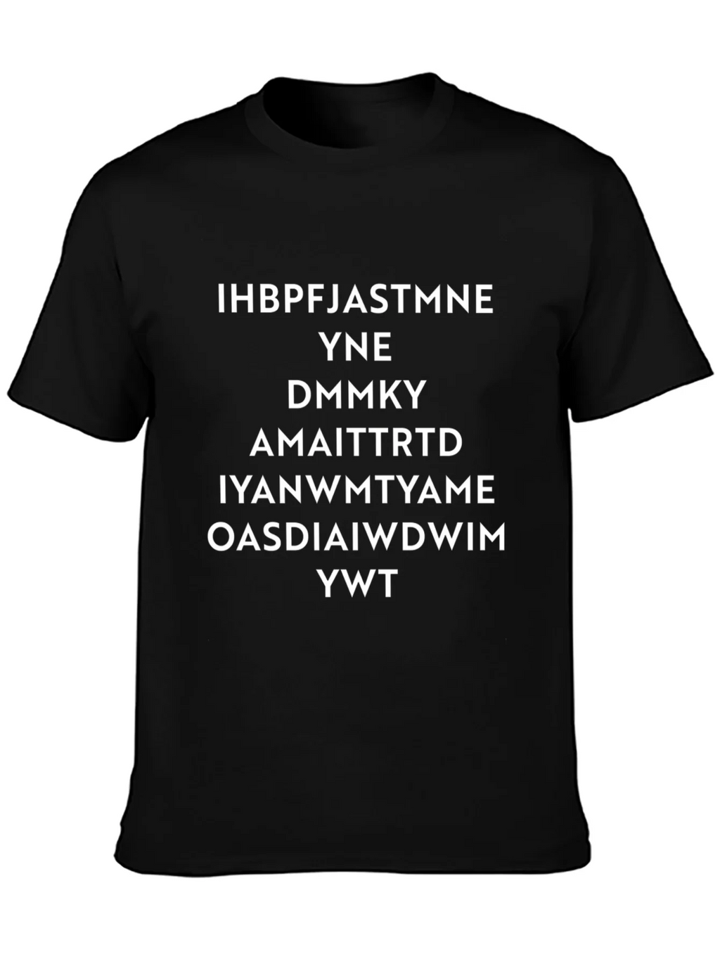 Scrambled Phrase Black T-Shirt - Funny Slogan Tee product image 3
