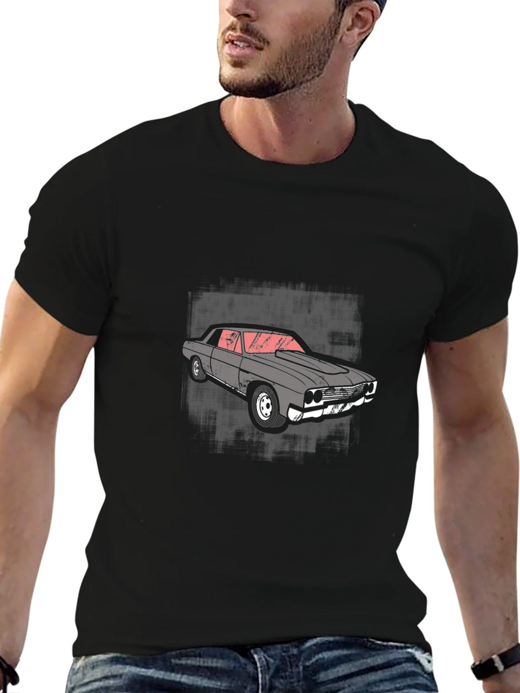 Vintage Car Graphic Tee - Mens Black T-Shirt product image 6