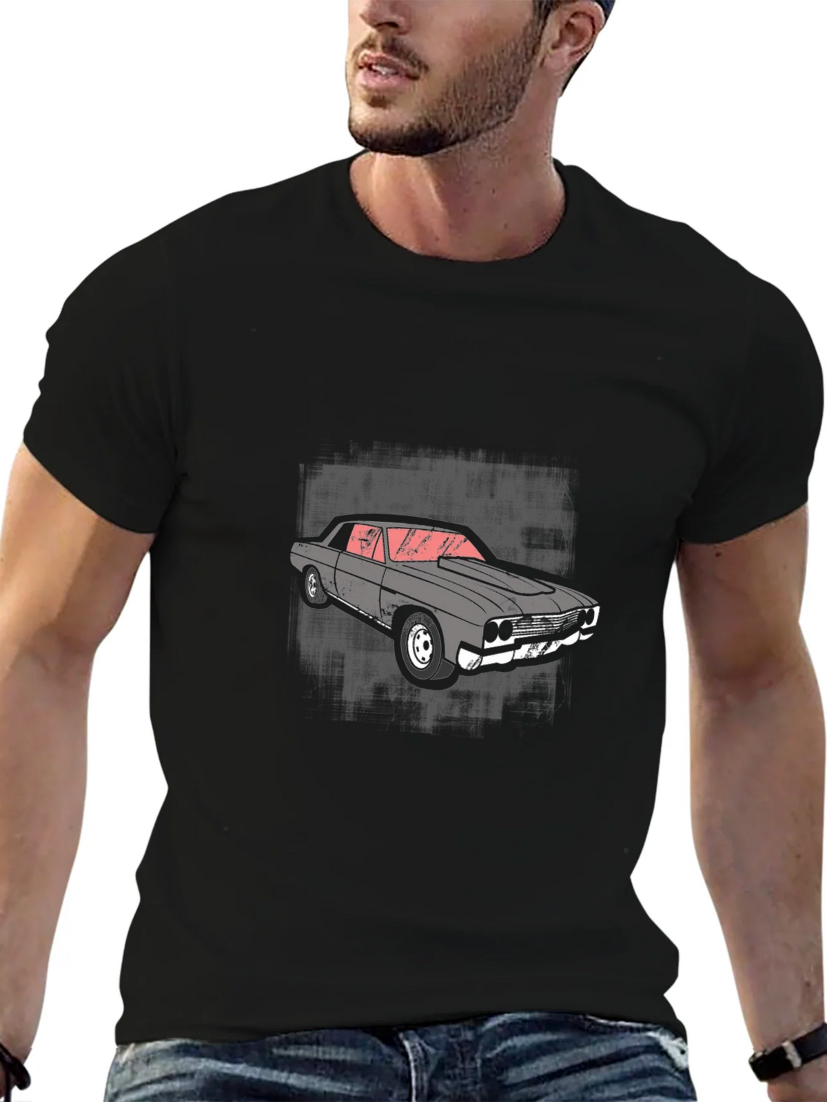 Vintage Car Graphic Tee - Mens Black T-Shirt product image 6