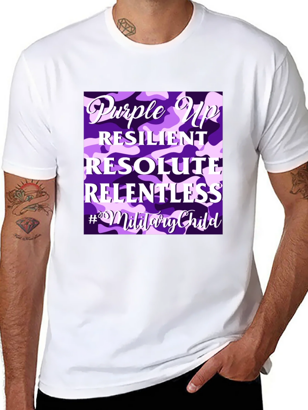 Purple Up Military Child T-Shirt product image 3