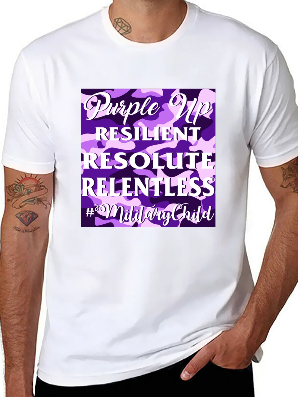 Purple Up Military Child T-Shirt product image 3