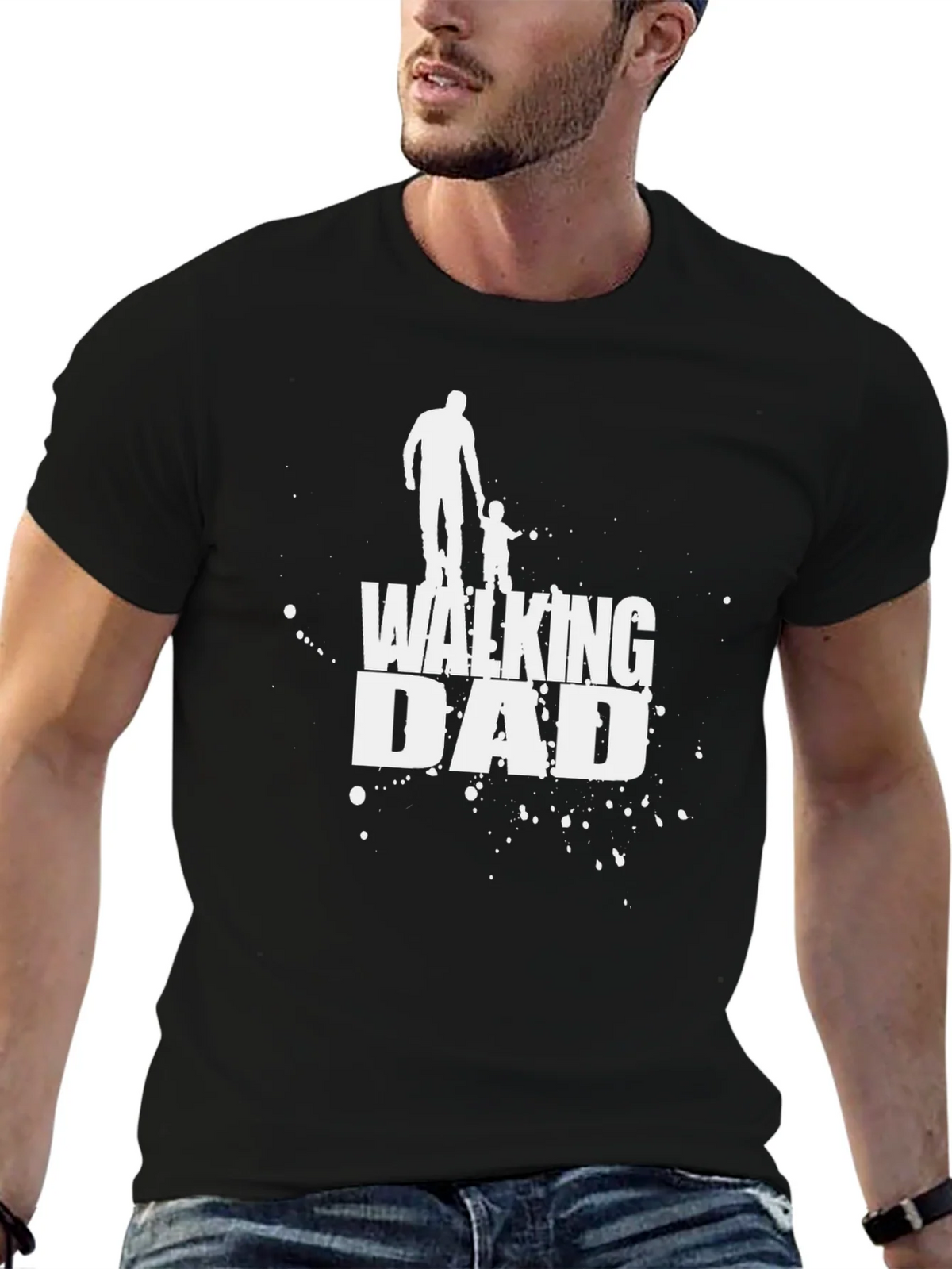 Walking Dad Graphic Tee - Black product image 6