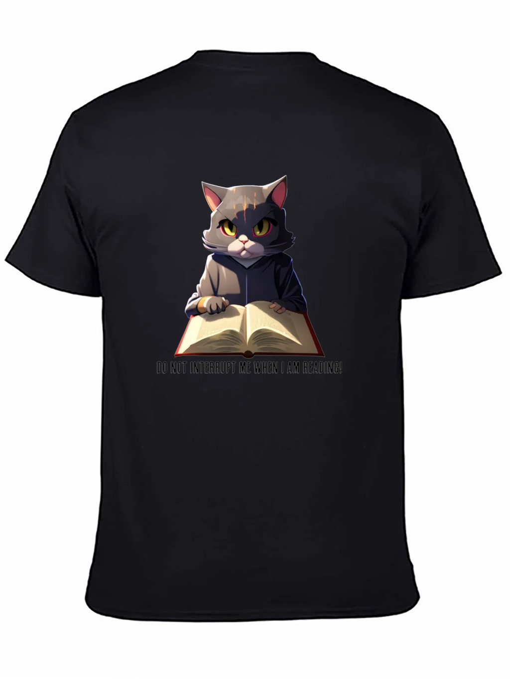Reading Cat Graphic T-Shirt - Do Not Disturb product image 4