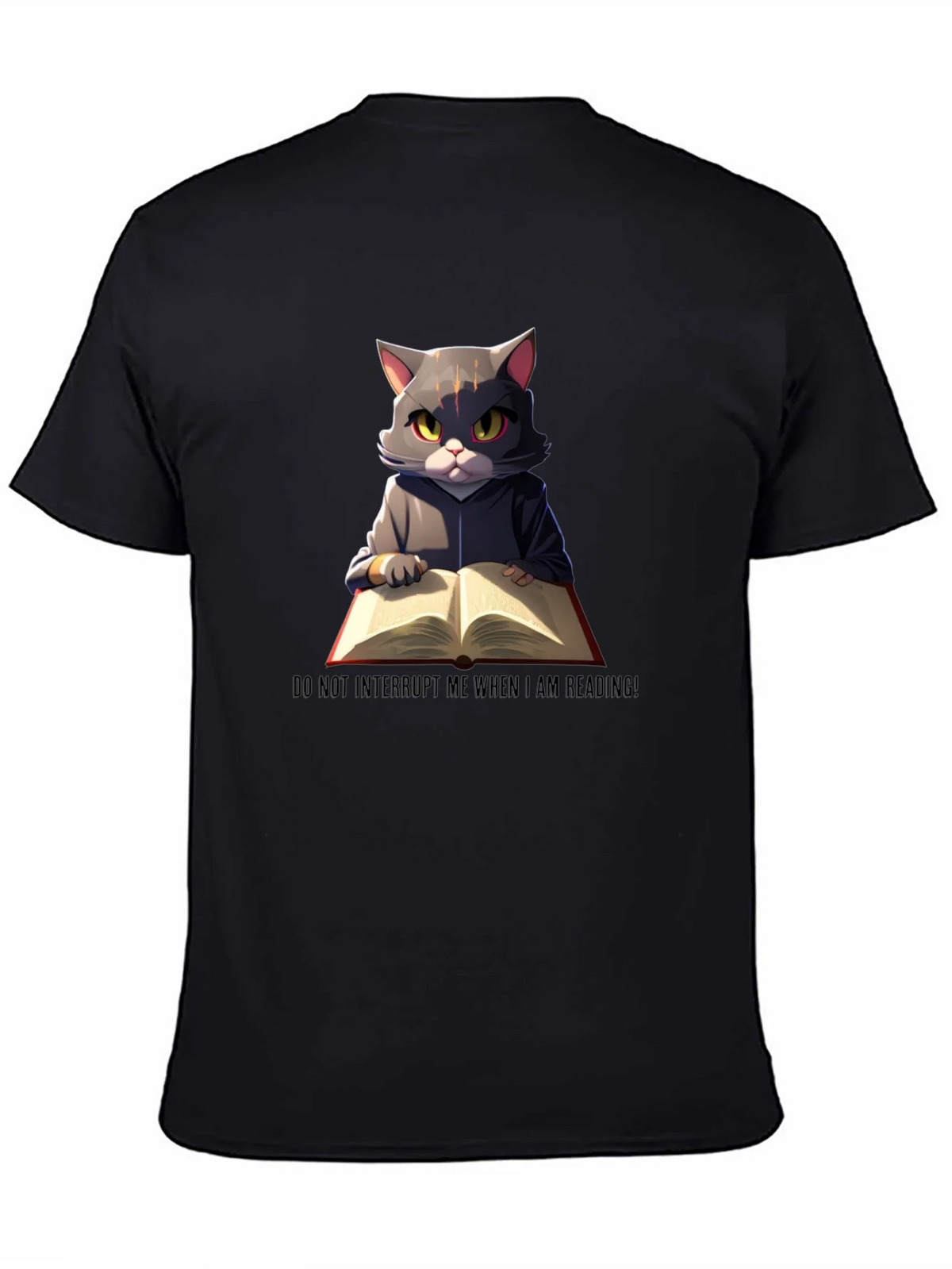 Reading Cat Graphic T-Shirt - Do Not Disturb product image 4