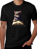 Reading Cat Graphic T-Shirt - Do Not Disturb product image 1