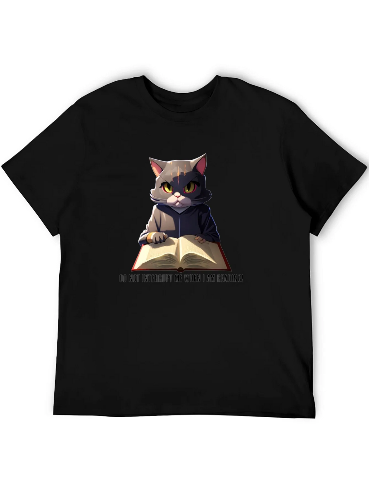 Reading Cat Graphic T-Shirt - Do Not Disturb product image 5