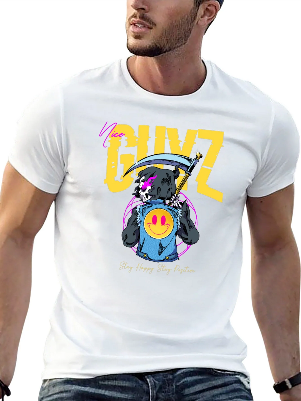Nice GUYZ T-Shirt - Stay Happy Positive product image 12